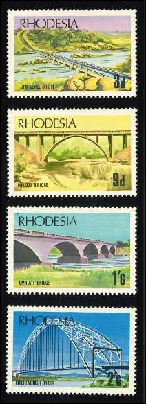 Rhodesia - 1969 Rhodesian Bridges UMM Set - SACC 192-195