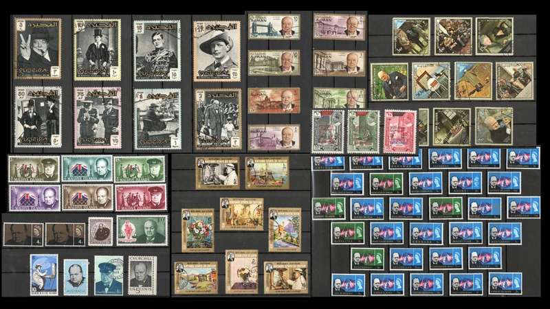 Churchill Omnibus: Various countries with MM/ Used/CTO sets as per Scans: Nice Thematic!