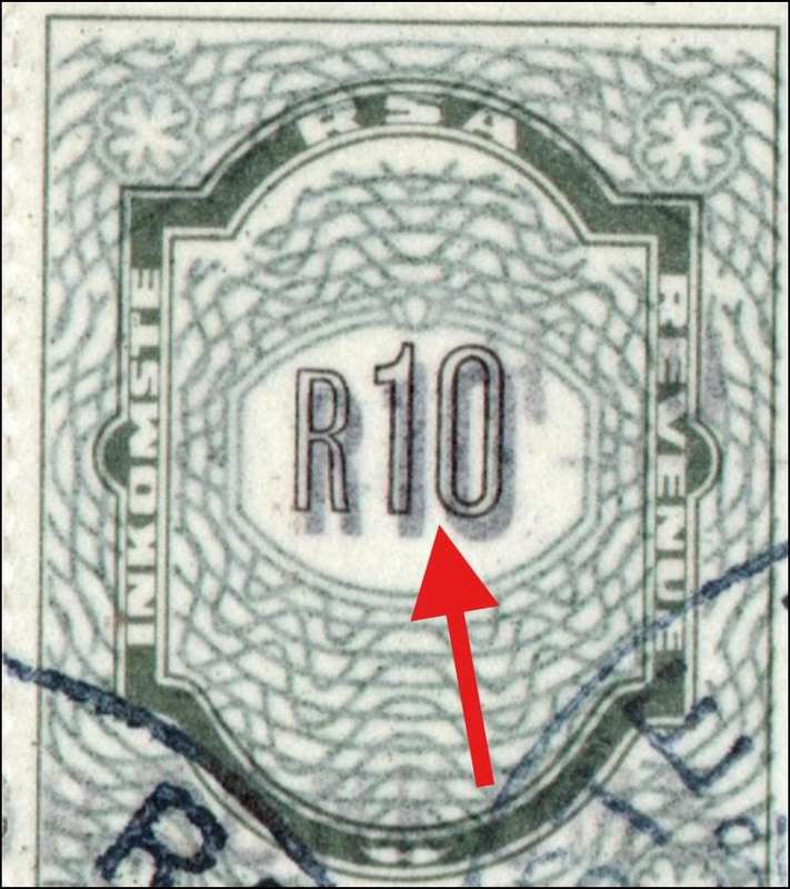 RSA 1989: Used Revenue Stamps on Piece with Major Color Shift on R10: See Scans