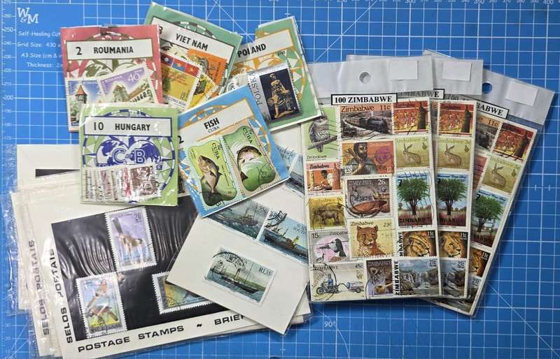 Old Bookstore Stamp Sets: Used Various Countries as per Scan - Some Duplication
