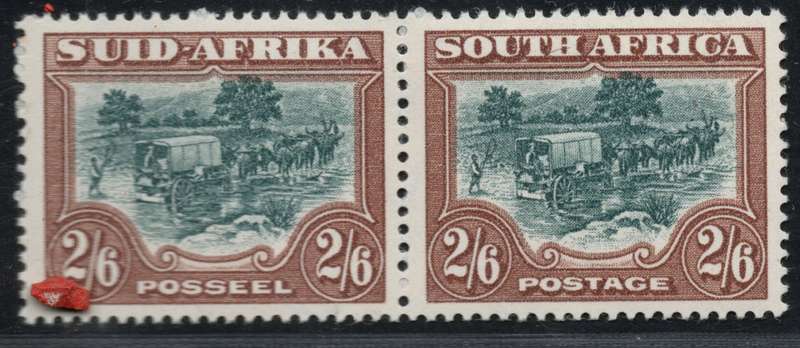 Union of SA 1930: 2s 6d Green and Brown UMM: SACC 50 @ CV R 6 500