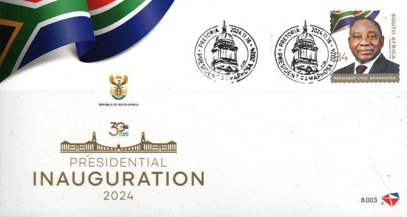 RSA 2024: President Cyril Ramaphosa Mini Sheet and First Day Card: Newly Issued