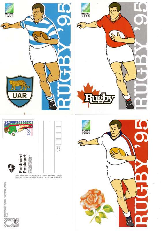 RSA 1995: Set of 16 RWC Postcards with all Participating Teams