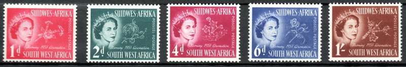 SWA 1953: Coronation QEii: UMM Fresh Set: SACC 177-181