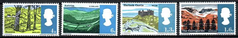 Britain 1966: Landscapes - Fresh UMM Set: SG 689-692 (Non-phosphorescent)