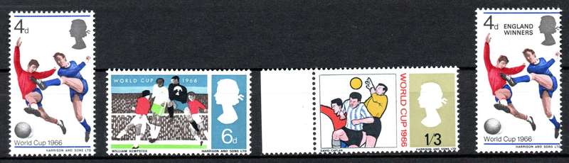 Britain 1966: Football World Cup England - Fresh UMM Set, incl. "Winners" Stamp: SG 693-695, 700