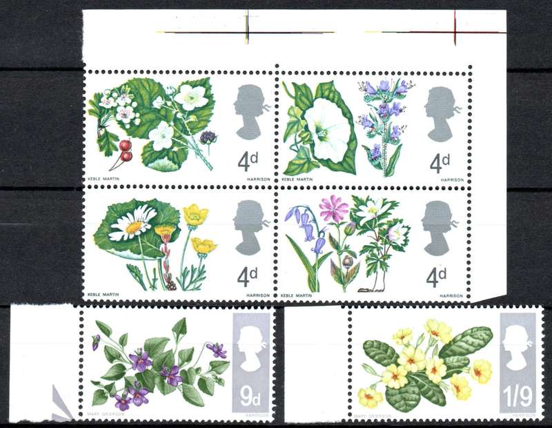 Britain 1967: Flowers - Fresh UMM Set: SG 717-722
