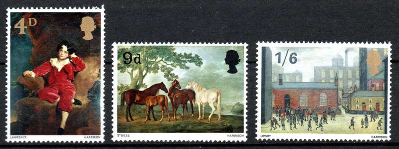 Britain 1967: Paintings - Fresh UMM Set: SG 748-750