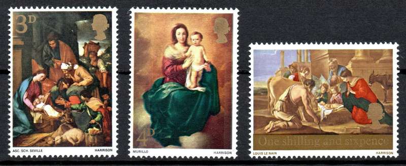 Britain 1967: Christmas Stamps - Fresh UMM Set: SG 756-758