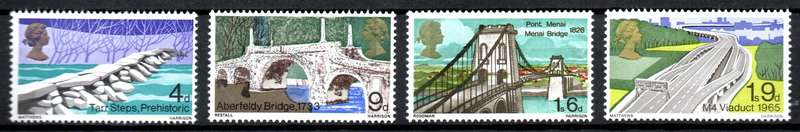 Britain 1968: Bridges - Fresh UMM Set: SG 763-66