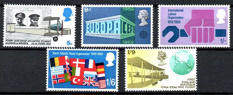 Britain 1969: Anniversaries - Fresh UMM Set: SG 791-795