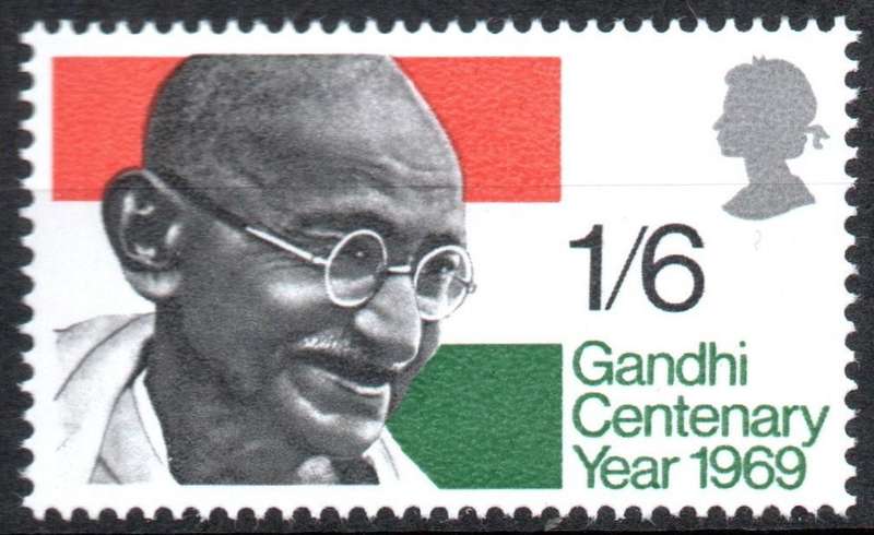 Britain 1969: Gandhi - Fresh UMM: SG 807