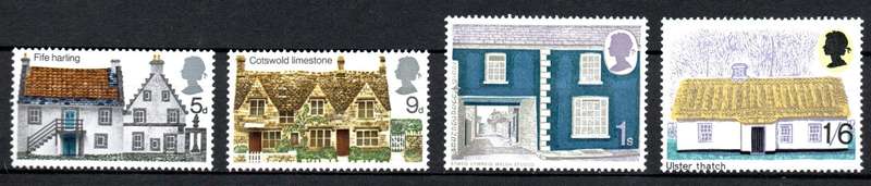 Britain 1970: British Rural Architecture - Fresh UMM Set: SG 815-818