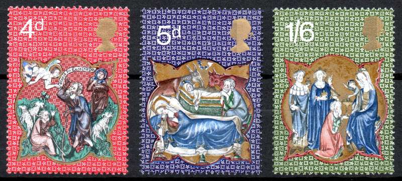 Britain 1970: Christmas Stamps - Fresh UMM Set: SG 838-840
