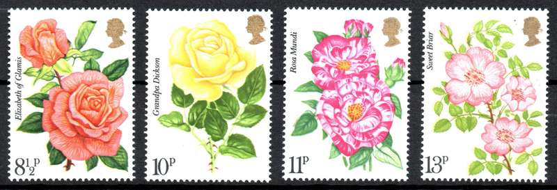 Britain 1976: 100th Anniv. Royal National Rose Society - Fresh UMM Set: SW 692-695