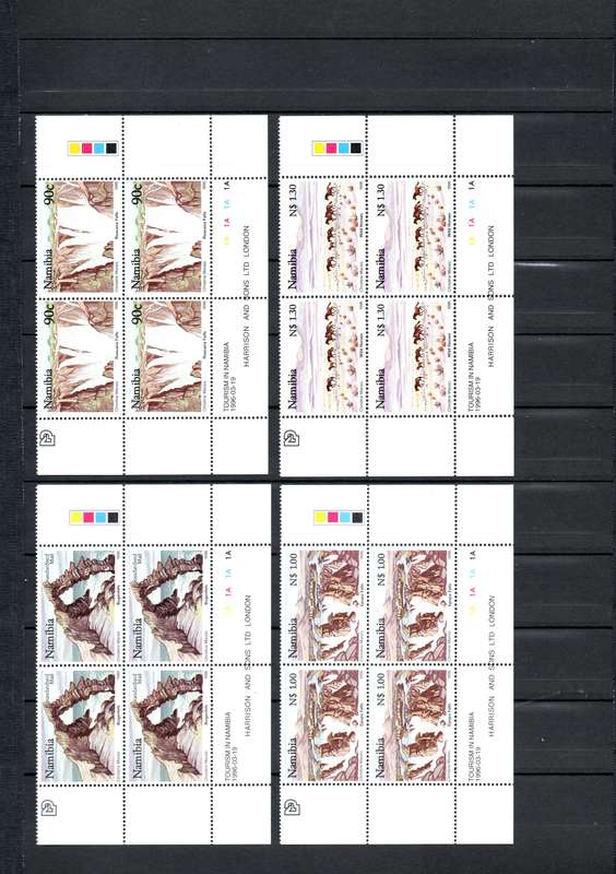 Namibia 1996: Tourism CB Set -32 CB Set (1A-1H). Rarely found together (SACC 140: 1B and 1H missing)