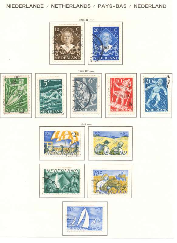 Netherlands 1946/53: Used Sets as per Scans Mounted on Pages: *High CV*