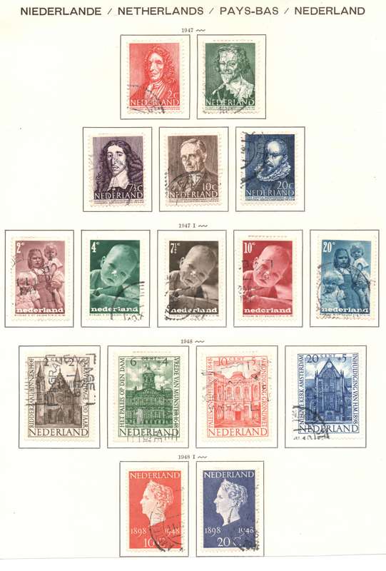 Netherlands 1946/53: Used Sets as per Scans Mounted on Pages: *High CV*