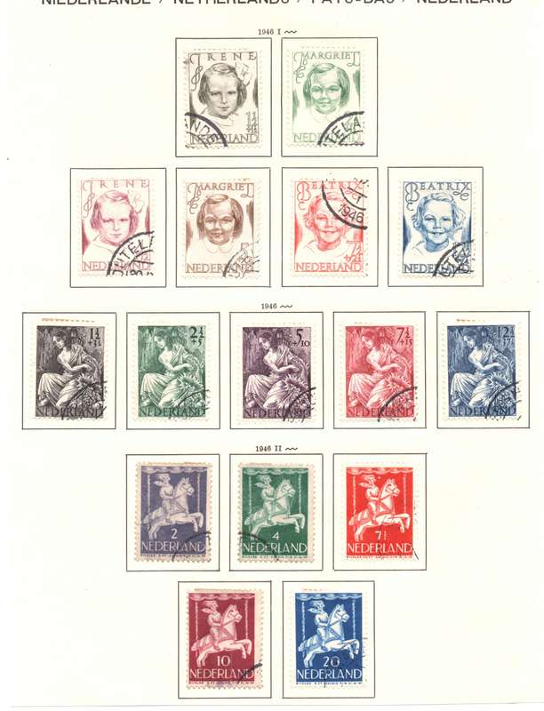 Netherlands 1946/53: Used Sets as per Scans Mounted on Pages: *High CV*