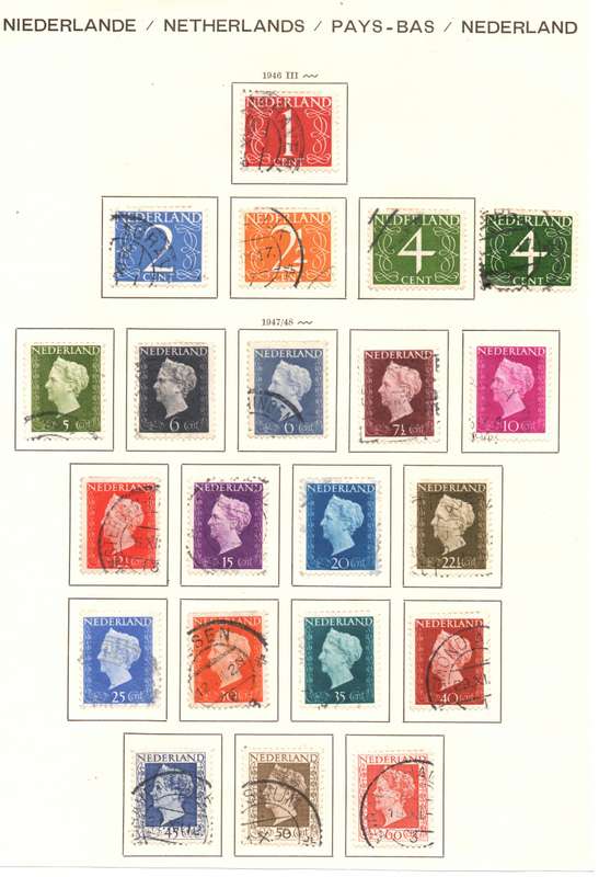 Netherlands 1946/53: Used Sets as per Scans Mounted on Pages: *High CV*