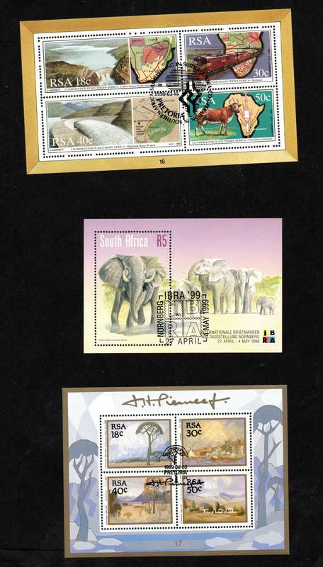 RSA Mini Sheets x 19 - All CTO: Great collection with high CV: See scans