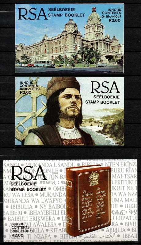 RSA 1987/88: Natal Relief Fund Booklet Set with UMM Singles: SACC 635/642/649
