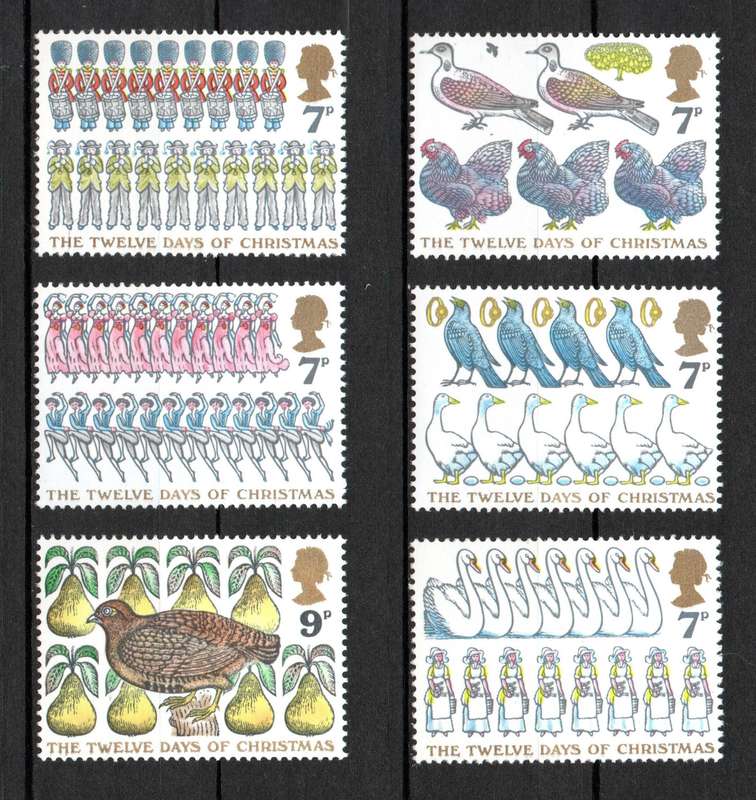 Britain 1977: Christmas Stamps - Fresh UMM Set: SG 1044-49