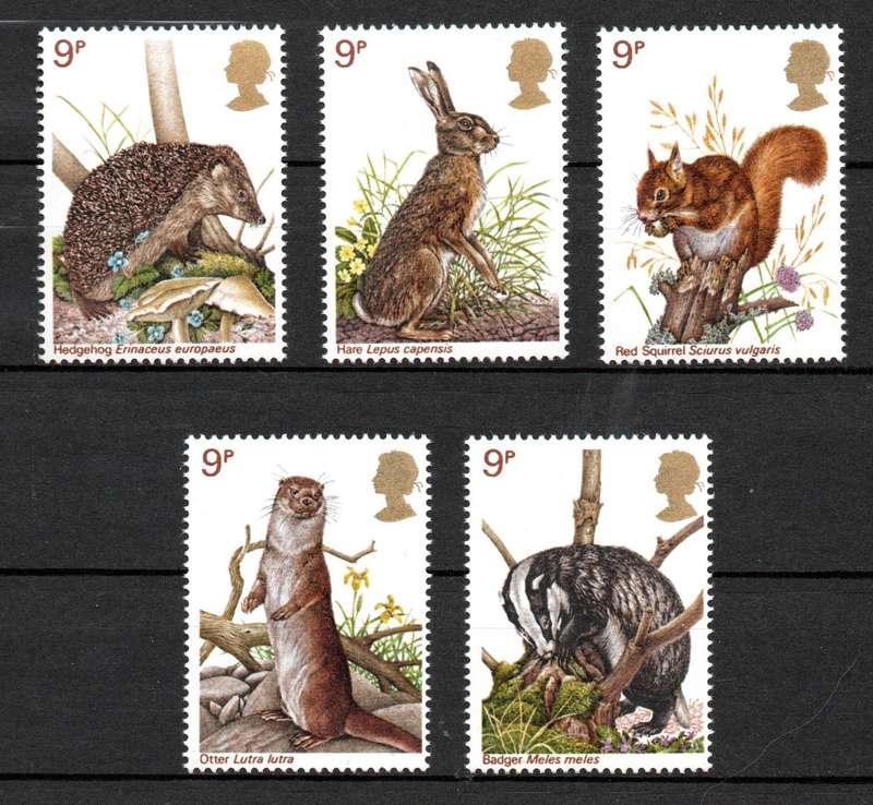 Britain 1977: Wildlife Protection - Fresh UMM Set: SG 1039-43