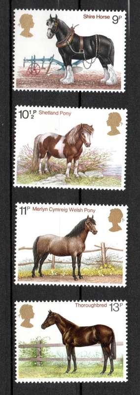 Britain 1978: British Horses - Fresh UMM Set: SG 1063-66