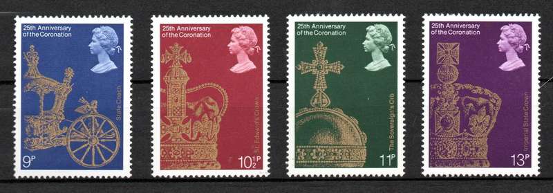 Britain 1978: The 25th Anniversary of the Coronation of Elizabeth II - Fresh UMM Set: GB 1059-62