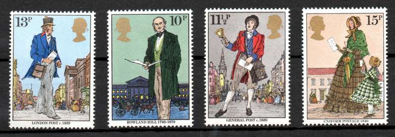 Britain 1979: The 100th Anniversary of the Death of Sir Rowland Hill - Fresh UMM Set: SG 1095-98