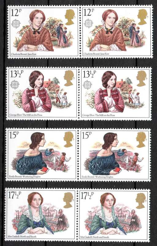 Britain 1980: Victorian Novelists - Fresh UMM Set in Pairs: SG 1125-28