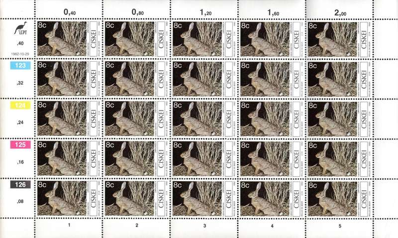 Ciskei 1982: Small Mammals - UMM Set of Full Sheets: SACC 30-33