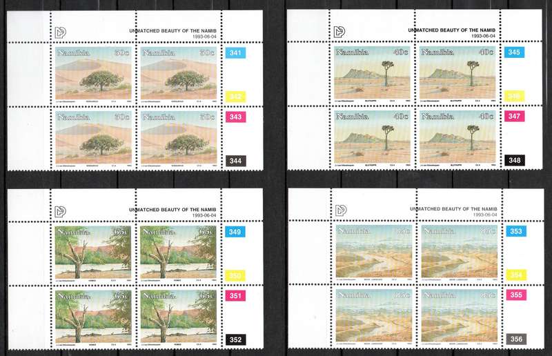 Namibia 1993: Unmatched Beauty of the Namib - UMM Set of CBs: SACC 78-81