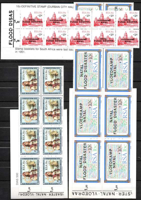 RSA 1987/88: Natal Relief Fund Booklet Set: SACC 635/642/649