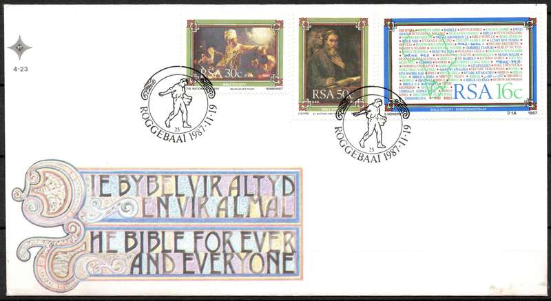 RSA 1987: Bible Society of SA - FDC 4.23