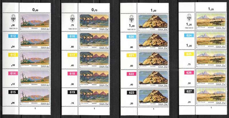 SWA 1982: Mountains of SWA - UMM Set of CBs: SACC 407-410