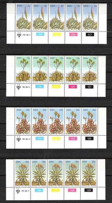 SWA 1981: Aloes - UMM Set of CBs: SACC 386-389