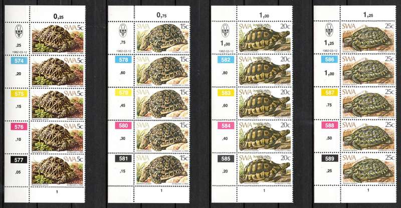 SWA 1882: Tortoises - UMM Set of CBs: SACC 399-402