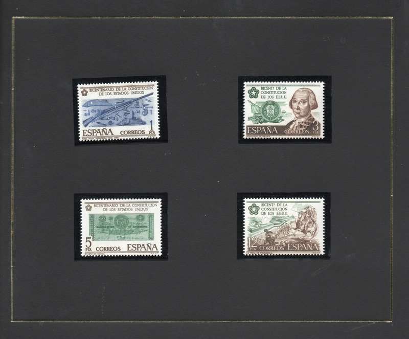 Spain 1976: 200th Anniv. of Independence of USA - UMM Set in Presentation Booklet: MC2215/18 *Nice*