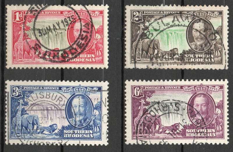 Southern Rhodesia 1935: George V Silver Jubilee - Used Set: SACC 32-34