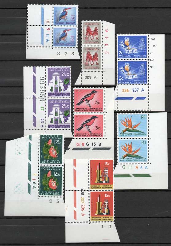 RSA 1964-68: Def Issue Redrawn UMM Partial Set in Pairs: SACC 236-243 (See Scans)