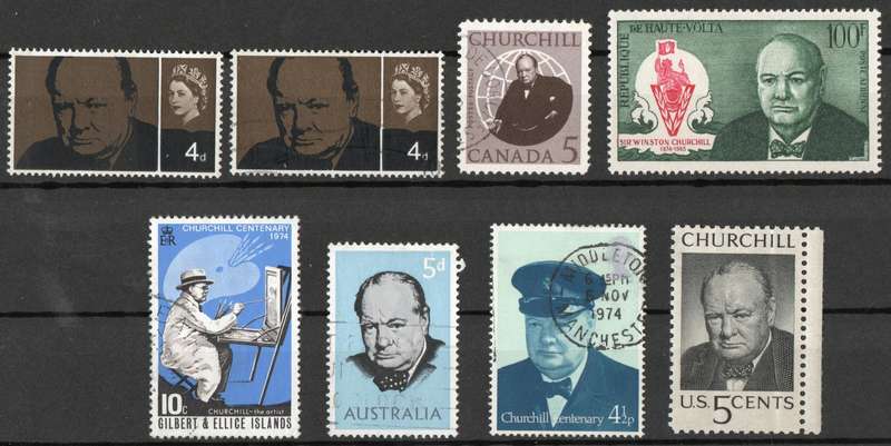 Churchill Omnibus: Various countries with MM/ Used/CTO sets as per Scans: Nice Thematic!