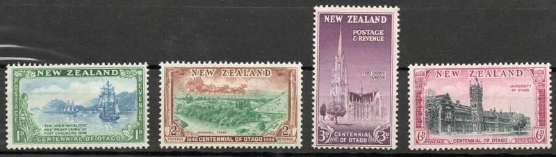 New Zealand 1948: Centennial of Otago - MM Set: SG 692-695