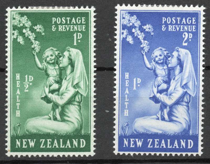 New Zealand 1949: Health Stamps - MM Set: SG 698-699