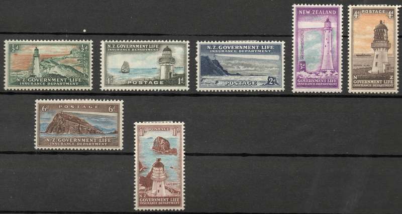 New Zealand 1947: Lighthouses - Govt Life Insurance Dept Issue - MM: **Rarely Seen in this Condition