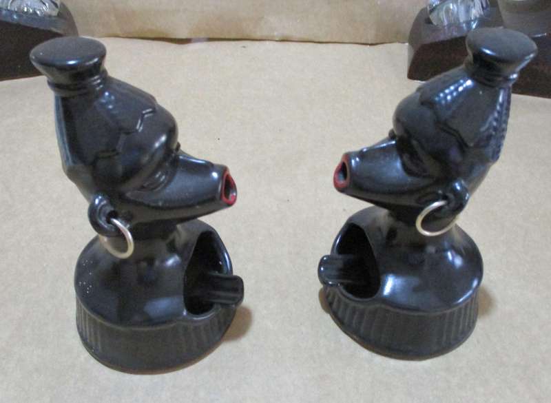 Vintage Pair of African Lady Ashtray