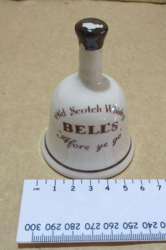 Mini ceramic Bells Scotch Whisky bell