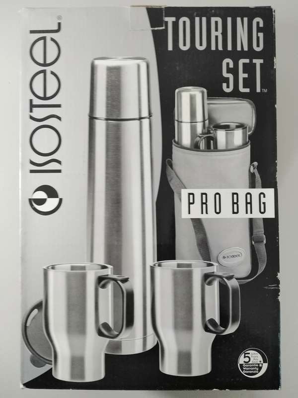 For Sale: ISOSteel Germany Stainless Steel Thermos & Mug Set with Pro Bag Case 