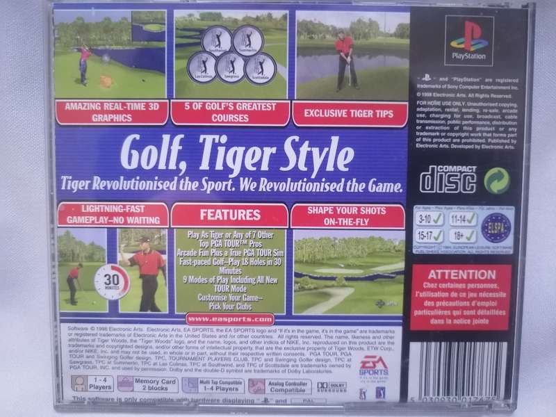 PlayStation 1 Game - (TIGER WOODS 99 PGA TOUR GOLF) - EXCELLENT CONDITION - SEE BELOW.